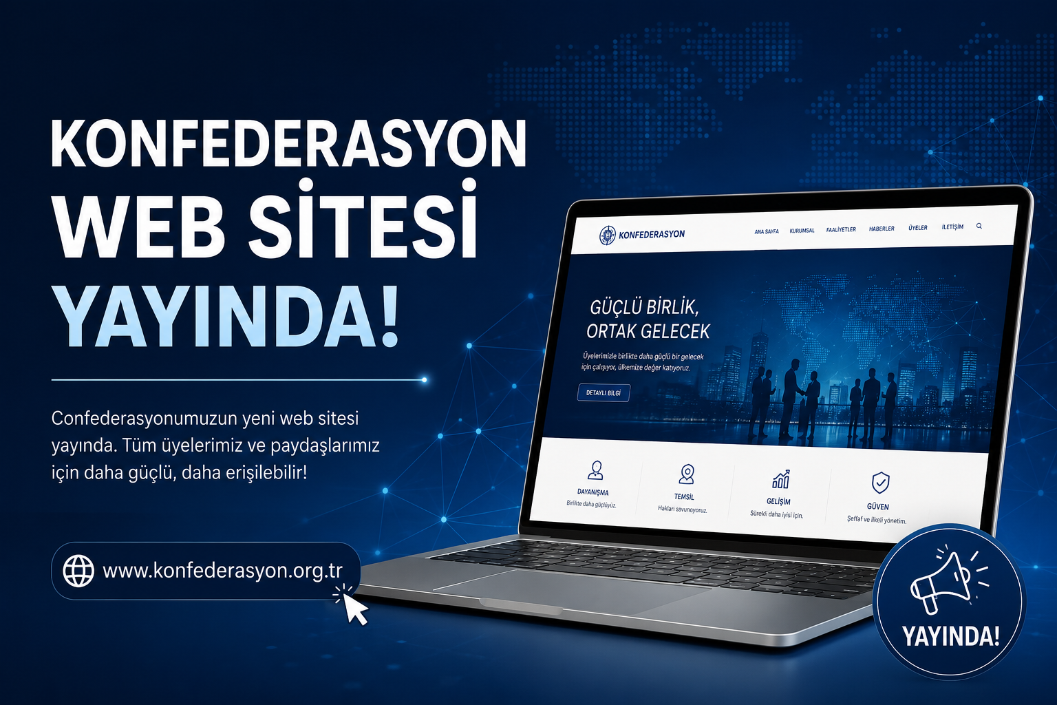 Konfederasyon Web Sitesi Yayında
